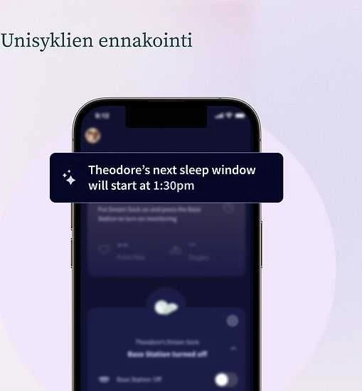 Išmani kūdikio kojinė „Owlet Dream Sock“, mėlynos spalvos + Owlet Cam 2 mobili auklė