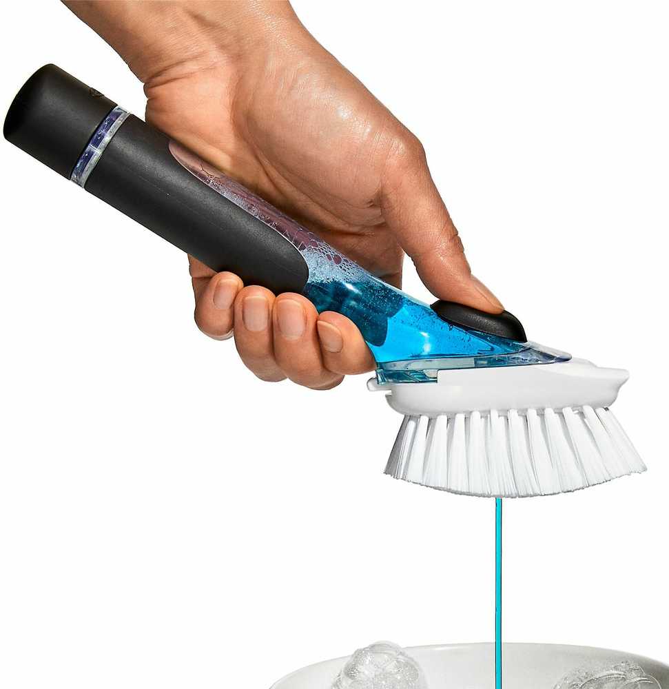 Oxo Good Grips indų šepetys su dozatoriumi