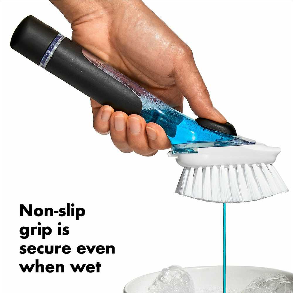 Oxo Good Grips indų šepetys su dozatoriumi