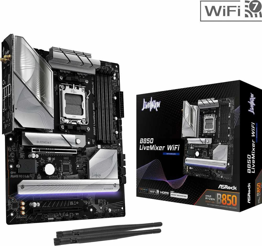 Pagrindinė plokštė ASRock B850 LiveMixer WiFi