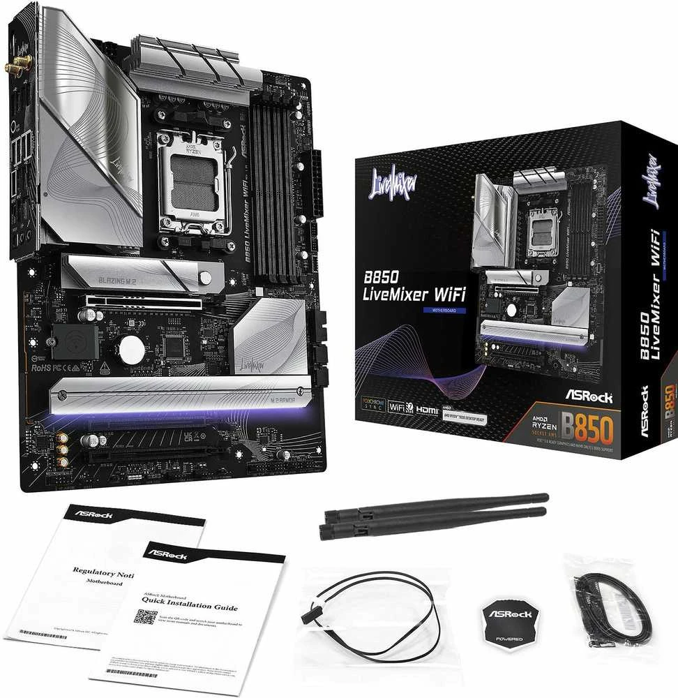 Pagrindinė plokštė ASRock B850 LiveMixer WiFi