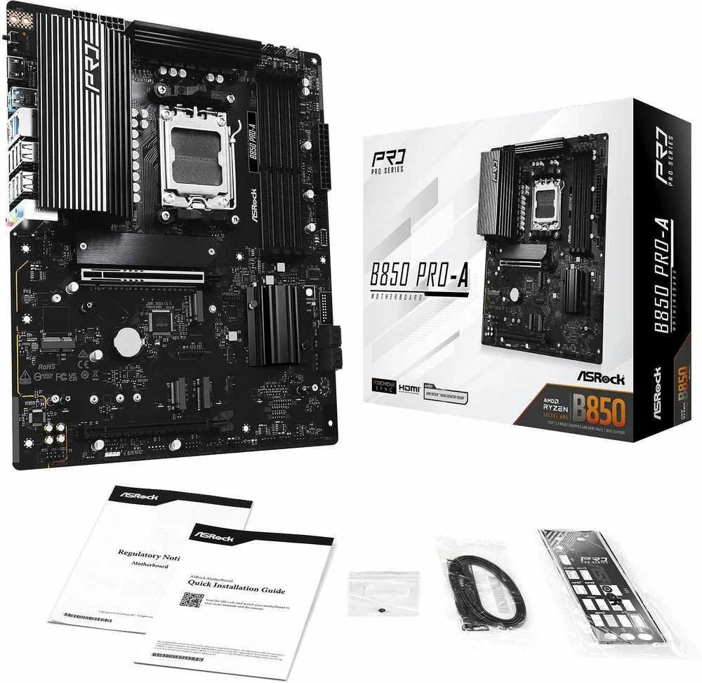 Asrock B850 Pro-A AMD B850 Lizdas AM5 ATX
