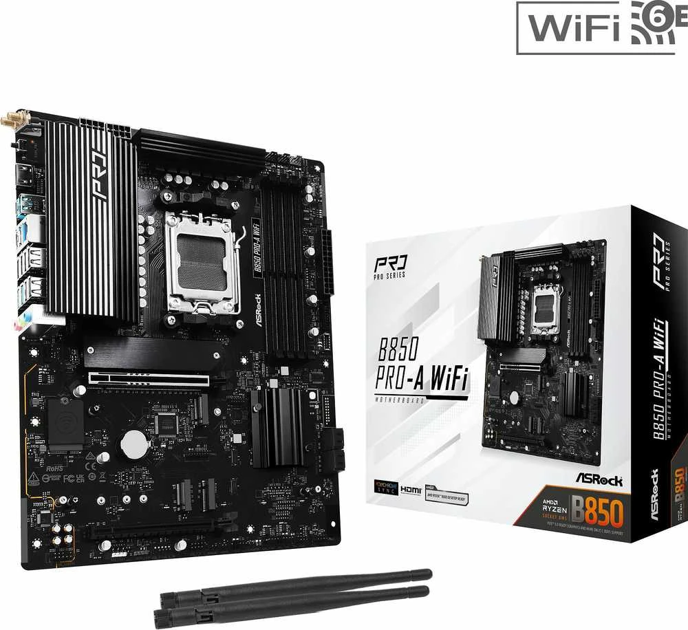 Pagrindinė plokštė Asrock B850 Pro-A WiFi AMD B850 Socket AM5 ATX