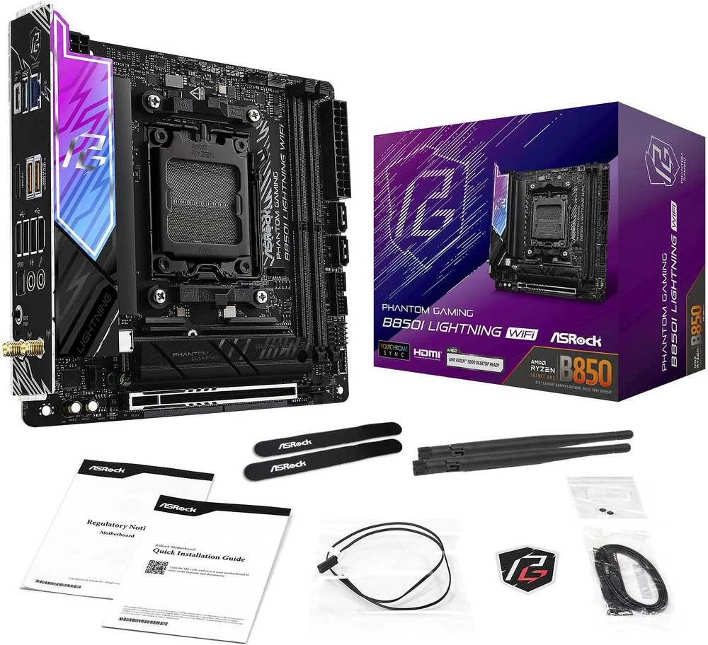 ASRock Phantom Gaming B850I „Lightning WiFi“ AMD B850 Socket AM5 mini ITX