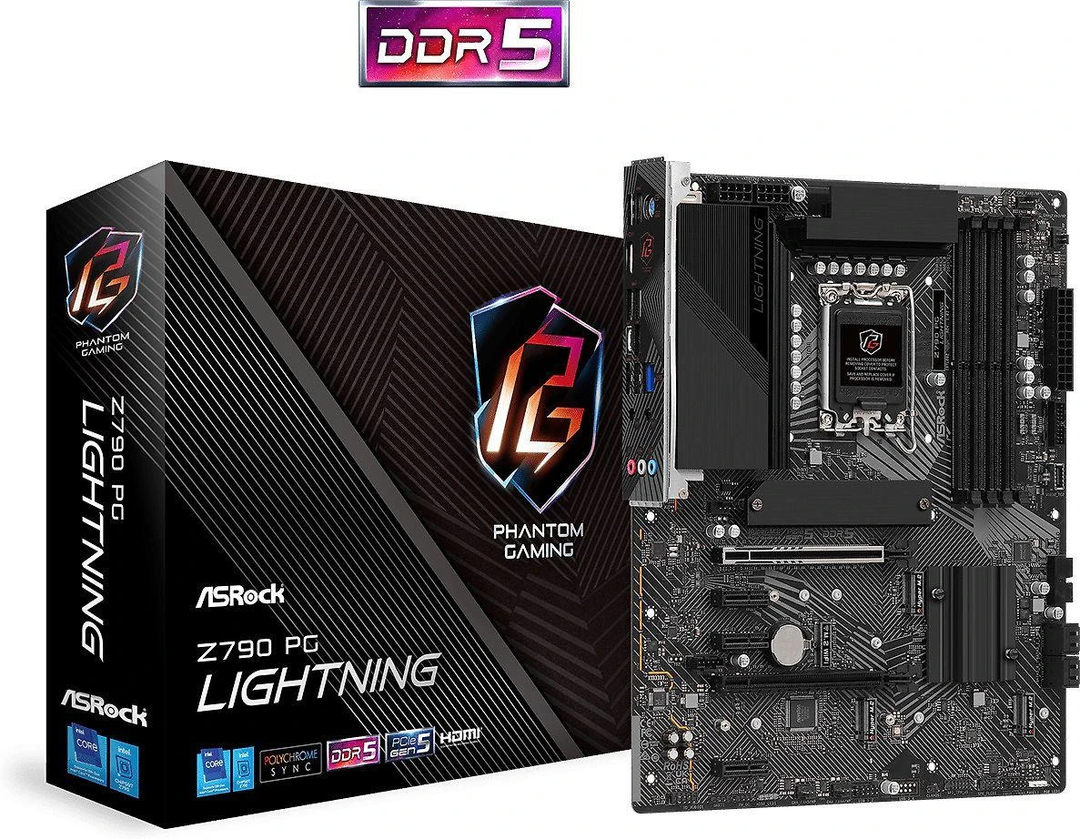 Pagrindinė plokštė ASROCK Intel Z790/LGA1700/ATX/Memory DDR5/Atminties lizdai 4/3xPCI-Express 3.0 1x/1xPCI-Express 4.0 16x/1xPCI-Express 5.0 16x/4xM.2/1xHDMI/1xAudio-In/1xAudio-Out/1xMikrofonas/1xUSB 2.0/6xUSB 3.2/1xUSB-C/1xRJ45