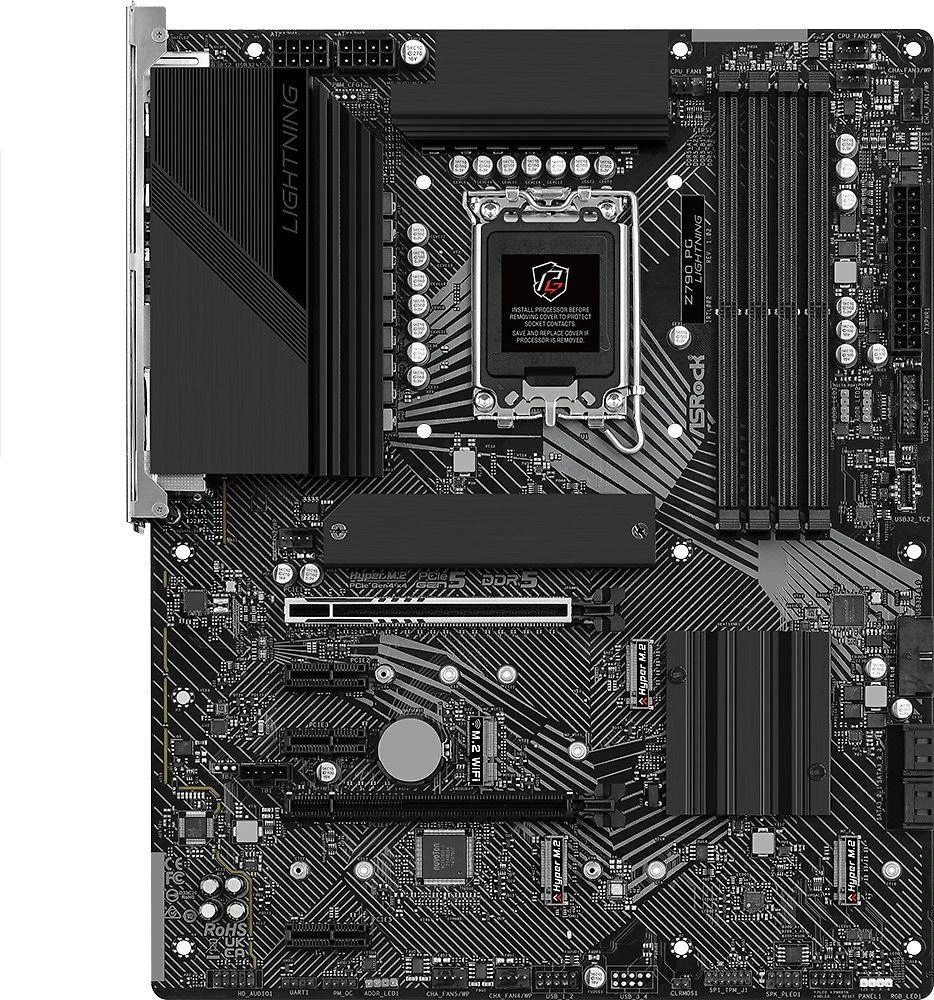 Pagrindinė plokštė ASROCK Intel Z790/LGA1700/ATX/Memory DDR5/Atminties lizdai 4/3xPCI-Express 3.0 1x/1xPCI-Express 4.0 16x/1xPCI-Express 5.0 16x/4xM.2/1xHDMI/1xAudio-In/1xAudio-Out/1xMikrofonas/1xUSB 2.0/6xUSB 3.2/1xUSB-C/1xRJ45