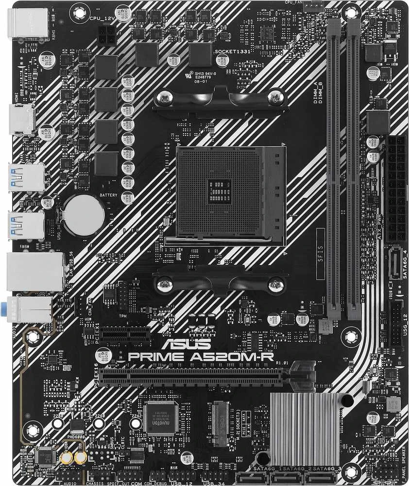 Pagrindinė plokštė „Asus“ | Procesorių šeima AMD A520 | Procesoriaus lizdas 1 x Socket AM4 | 2 DIMM lizdai - DDR4, ECC, nebuferiniai | Palaikomos standžiojo disko sąsajos SATA-600 (RAID), 1 x M.2 | SATA jungčių skaičius 4