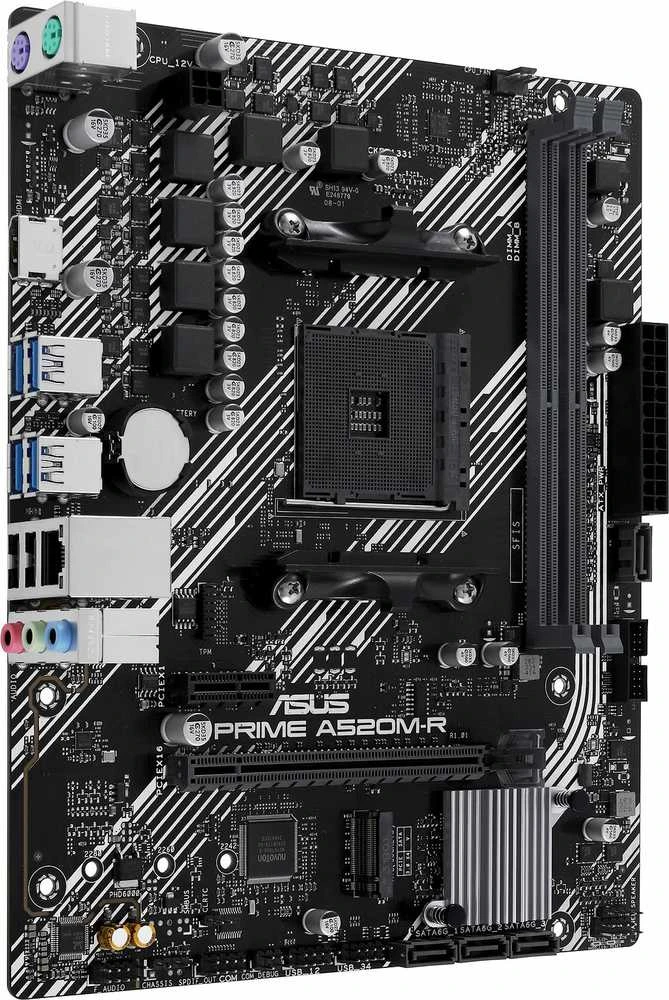 Pagrindinė plokštė „Asus“ | Procesorių šeima AMD A520 | Procesoriaus lizdas 1 x Socket AM4 | 2 DIMM lizdai - DDR4, ECC, nebuferiniai | Palaikomos standžiojo disko sąsajos SATA-600 (RAID), 1 x M.2 | SATA jungčių skaičius 4