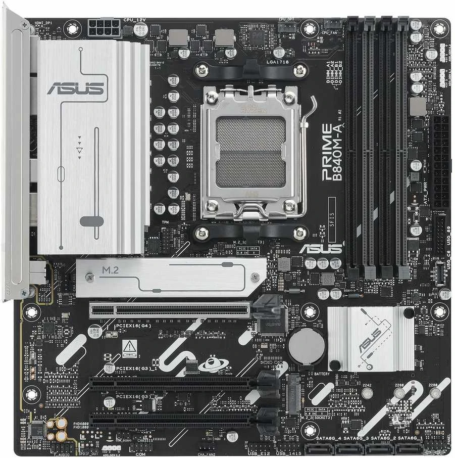 Pagrindinė plokštė ASUS PRIME B840M-A-CSM AMD B840 Lizdas AM5 mikro ATX