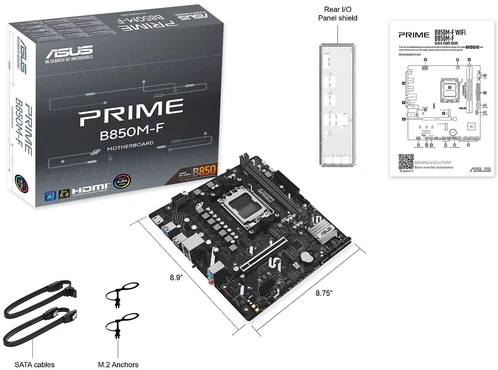 Pagrindinė plokštė ASUS PRIME B850M-F (AM5) (D)