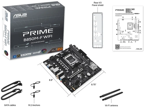 Pagrindinė plokštė ASUS PRIME B850M-F WIFI (AM5) (D)