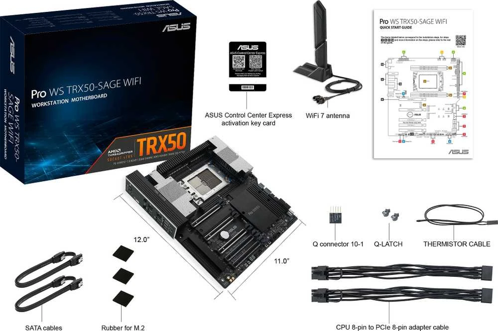 Pagrindinė plokštė ASUS Pro WS TRX50-SAGE WiFi