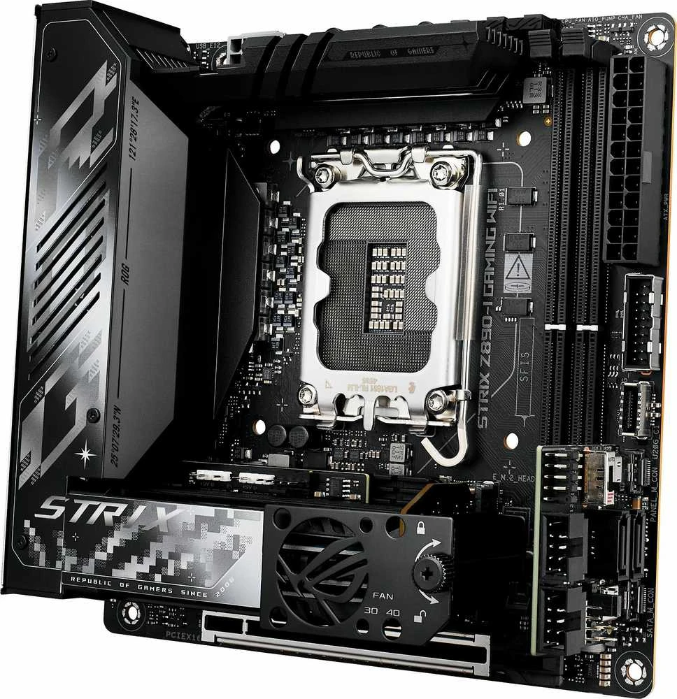 ASUS ROG Strix Z890-I žaidimų WiFi pagrindinė plokštė, LGA 1851 lizdas, Intel Z890, Mini-ITX, DDR5