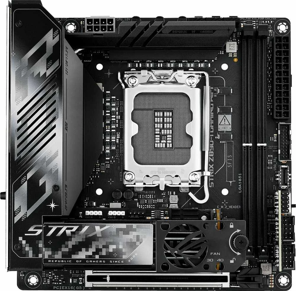 ASUS ROG Strix Z890-I žaidimų WiFi pagrindinė plokštė, LGA 1851 lizdas, Intel Z890, Mini-ITX, DDR5