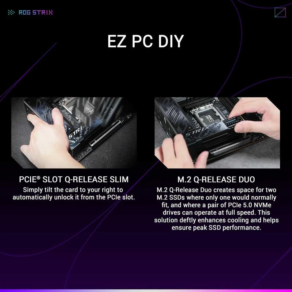 ASUS ROG Strix Z890-I žaidimų WiFi pagrindinė plokštė, LGA 1851 lizdas, Intel Z890, Mini-ITX, DDR5