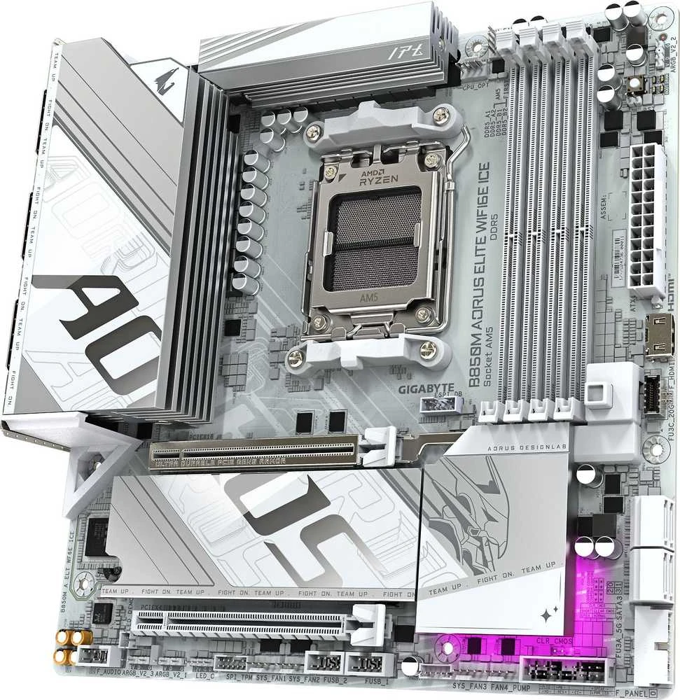 Pagrindinė plokštė „Gigabyte B850M A ELT WF6E“ | Procesorių šeima AMD | Procesoriaus lizdas AM5 | DDR5 | Palaikomos kietojo disko sąsajos SATA, M.2 | SATA jungčių skaičius 4