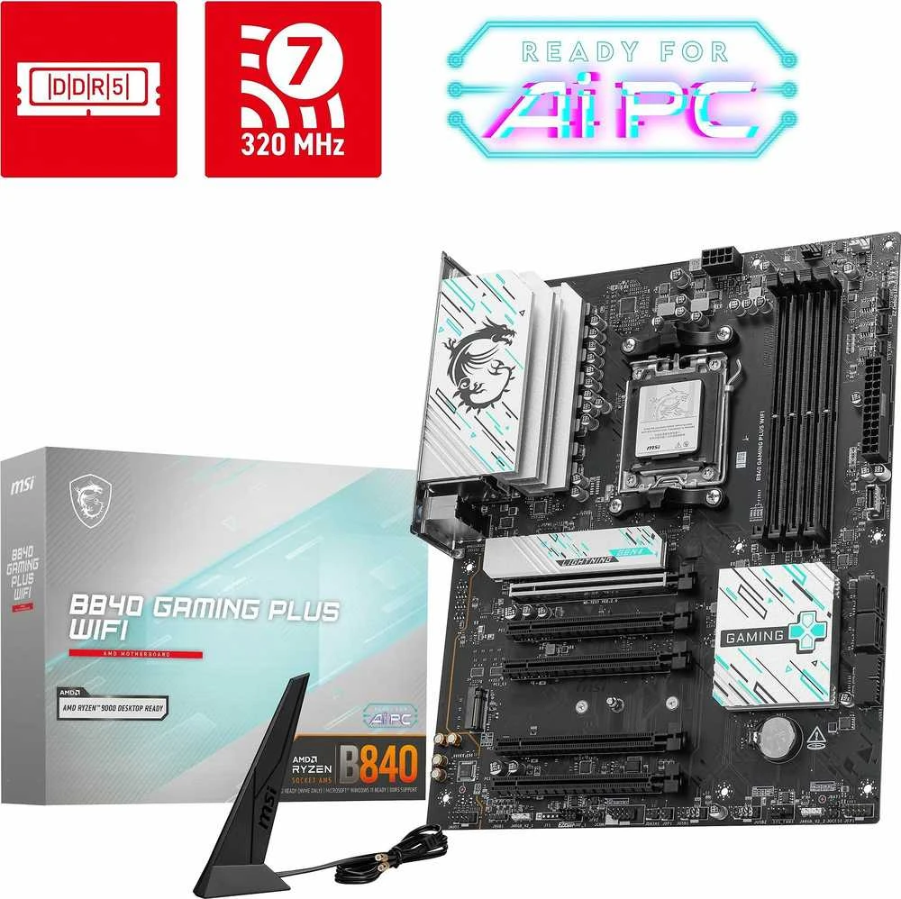 Pagrindinė plokštė MSI B840 GAMING PLUS WIFI