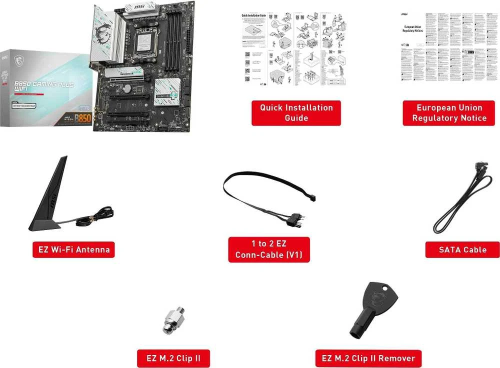 Pagrindinė plokštė MSI B850 GAMING PLUS WIFI