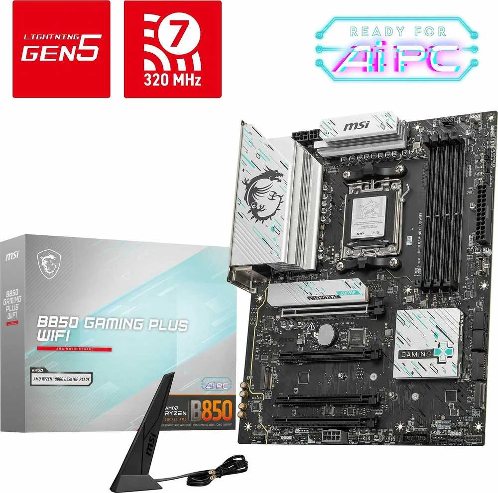 Pagrindinė plokštė MSI B850 GAMING PLUS WIFI