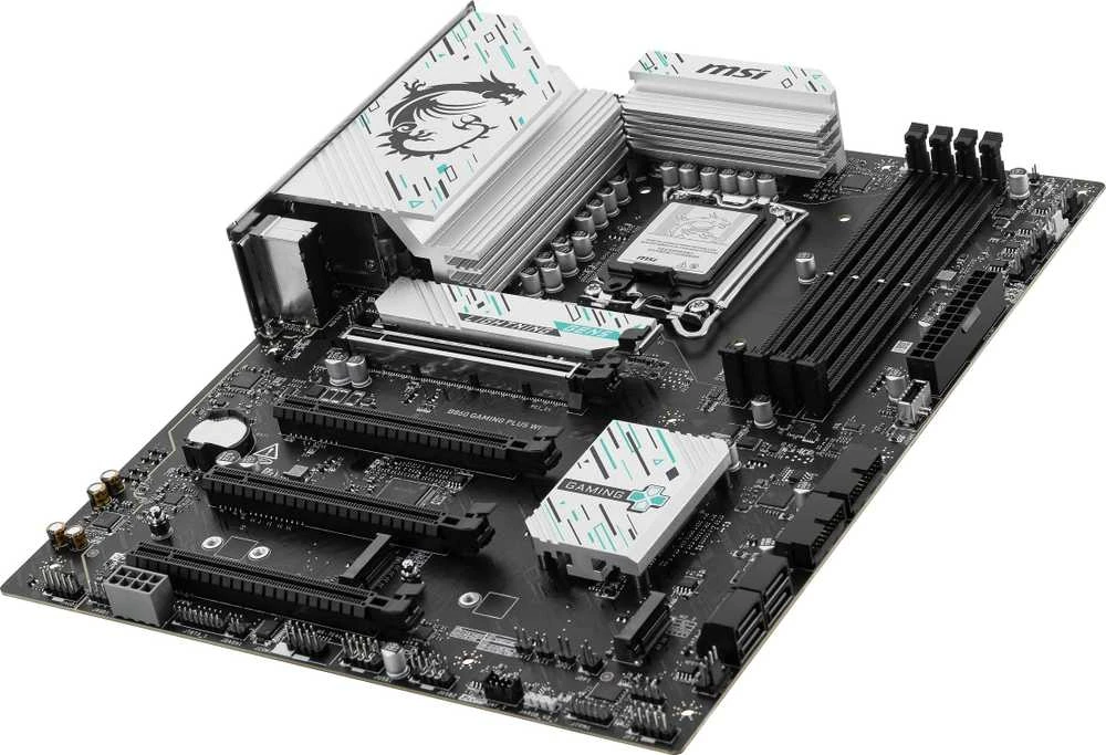 Pagrindinė plokštė MSI B860 GAMING PLUS WIFI | Procesorių šeima Intel | Procesoriaus lizdas LGA1851 | DDR5 | Palaikomos standžiojo disko sąsajos SATA, M.2 | SATA jungčių skaičius 4