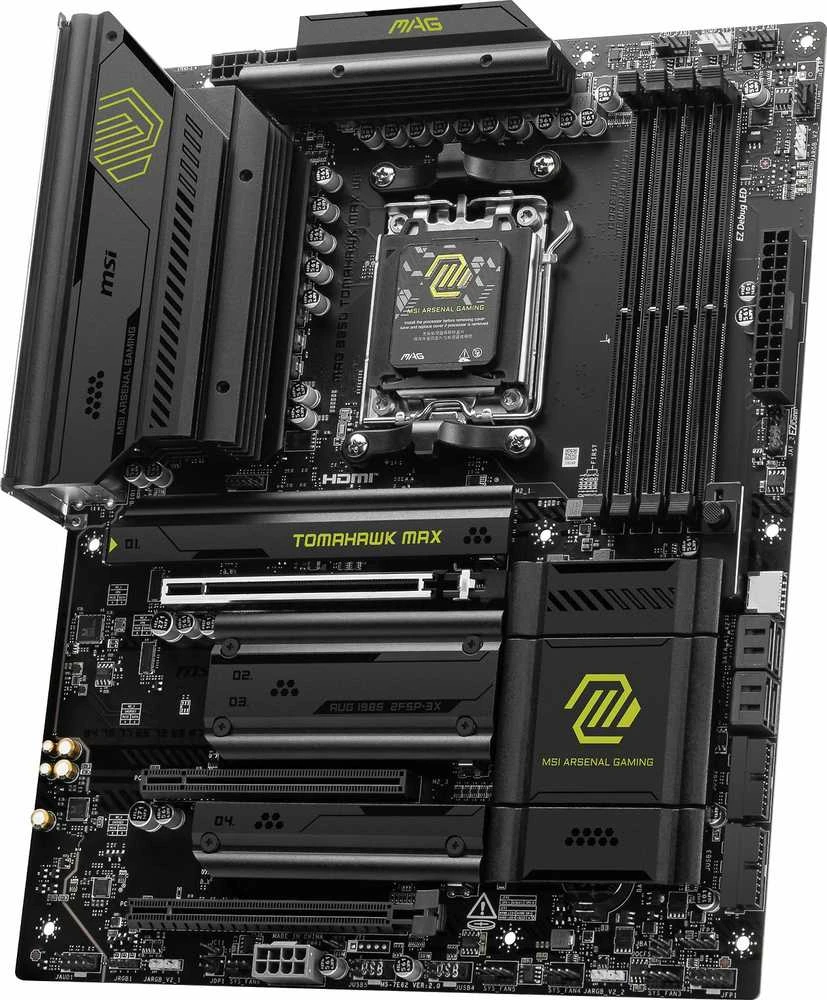 Pagrindinė plokštė MSI MAG B850 TOMAHAWK MAX WIFI | AMD B850 | SAM5 | ATX | Atmintis DDR5 | Atminties lizdai 4 | 3x PCI Express 16x | 4x M.2 | 1x HDMI