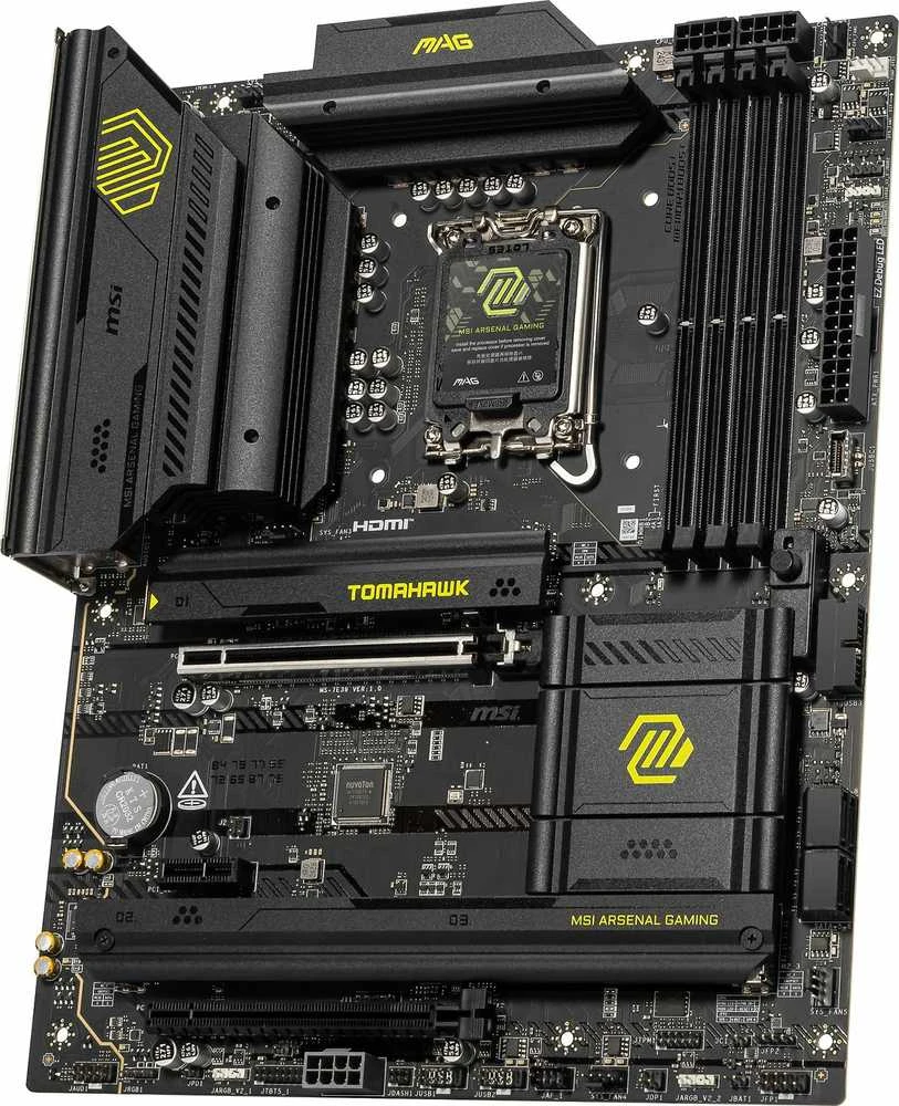 Pagrindinė plokštė MSI MAG B860 TOMAHAWK WIFI | Procesorių šeima Intel | Procesoriaus lizdas LGA1851 | DDR5 | Palaikomos standžiojo disko sąsajos SATA, M.2 | SATA jungčių skaičius 4