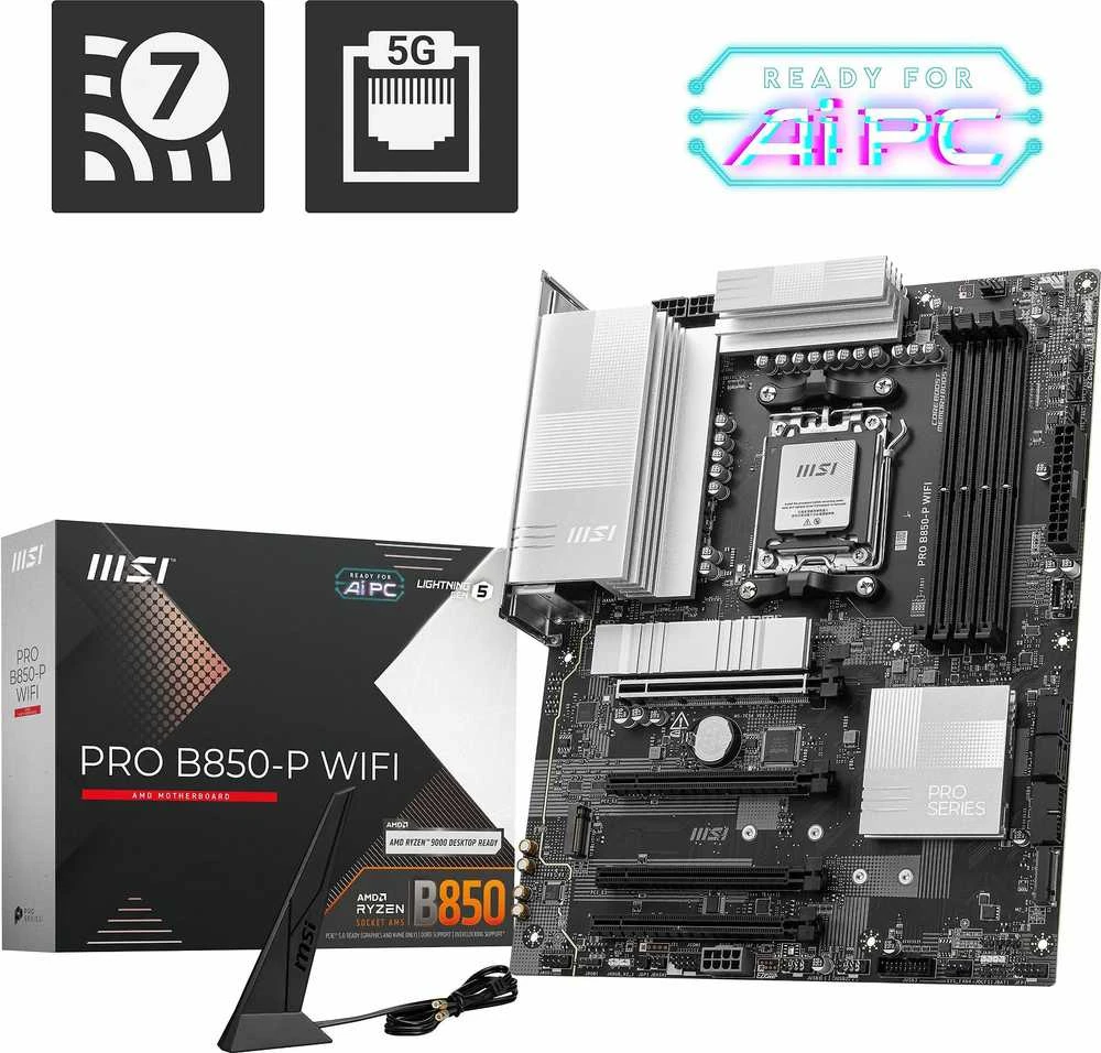 Pagrindinė plokštė MSI PRO B850-P WIFI