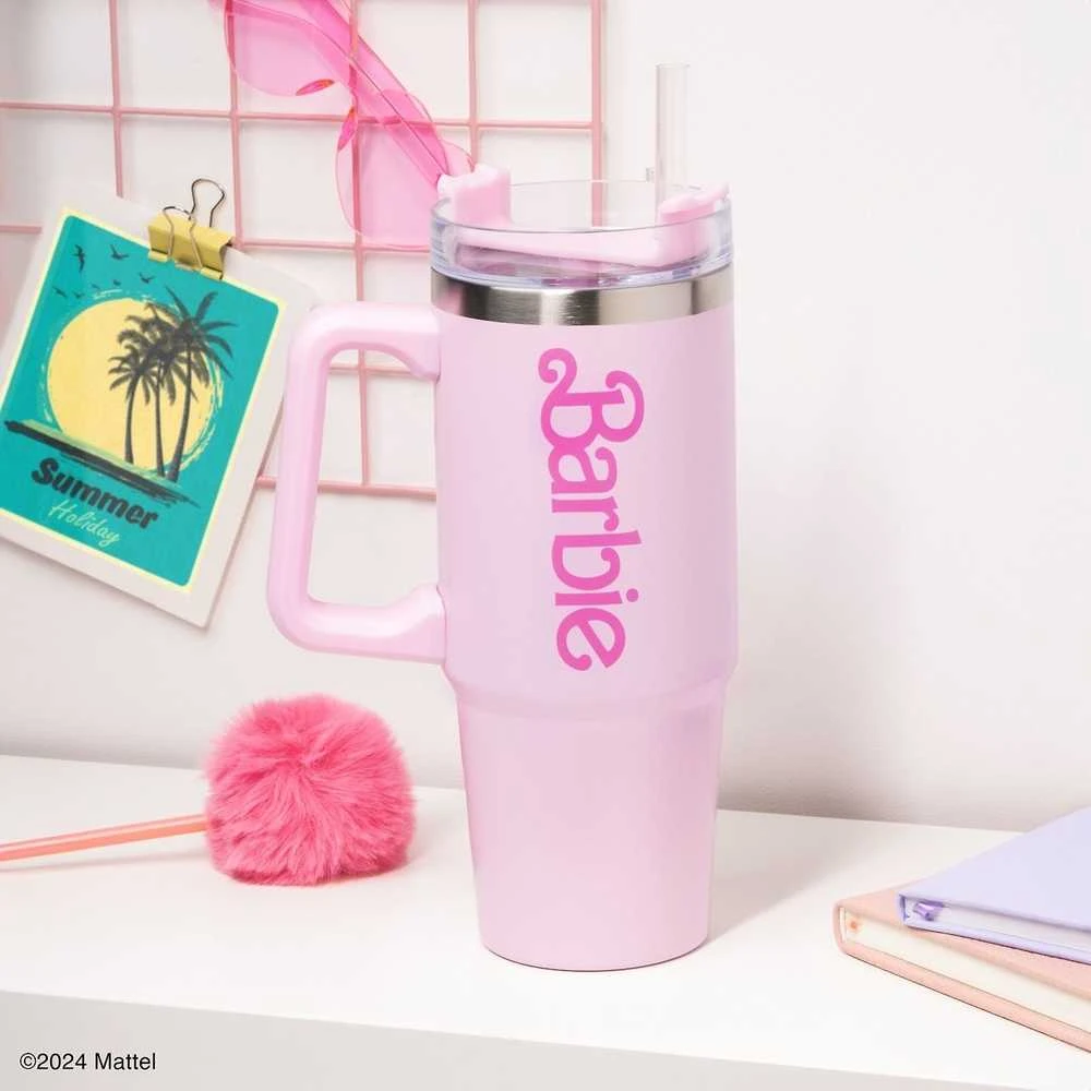 Paladone Barbie termo šiaudelio formos puodelis, 1200 ml