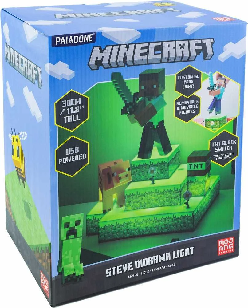 Paladone Minecraft Steve Diorama Figural lempa
