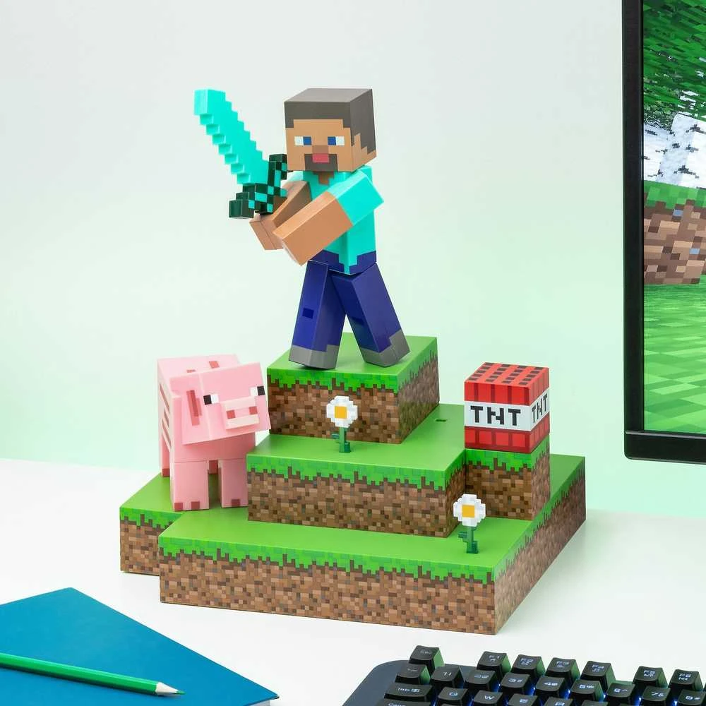 Paladone Minecraft Steve Diorama Figural lempa