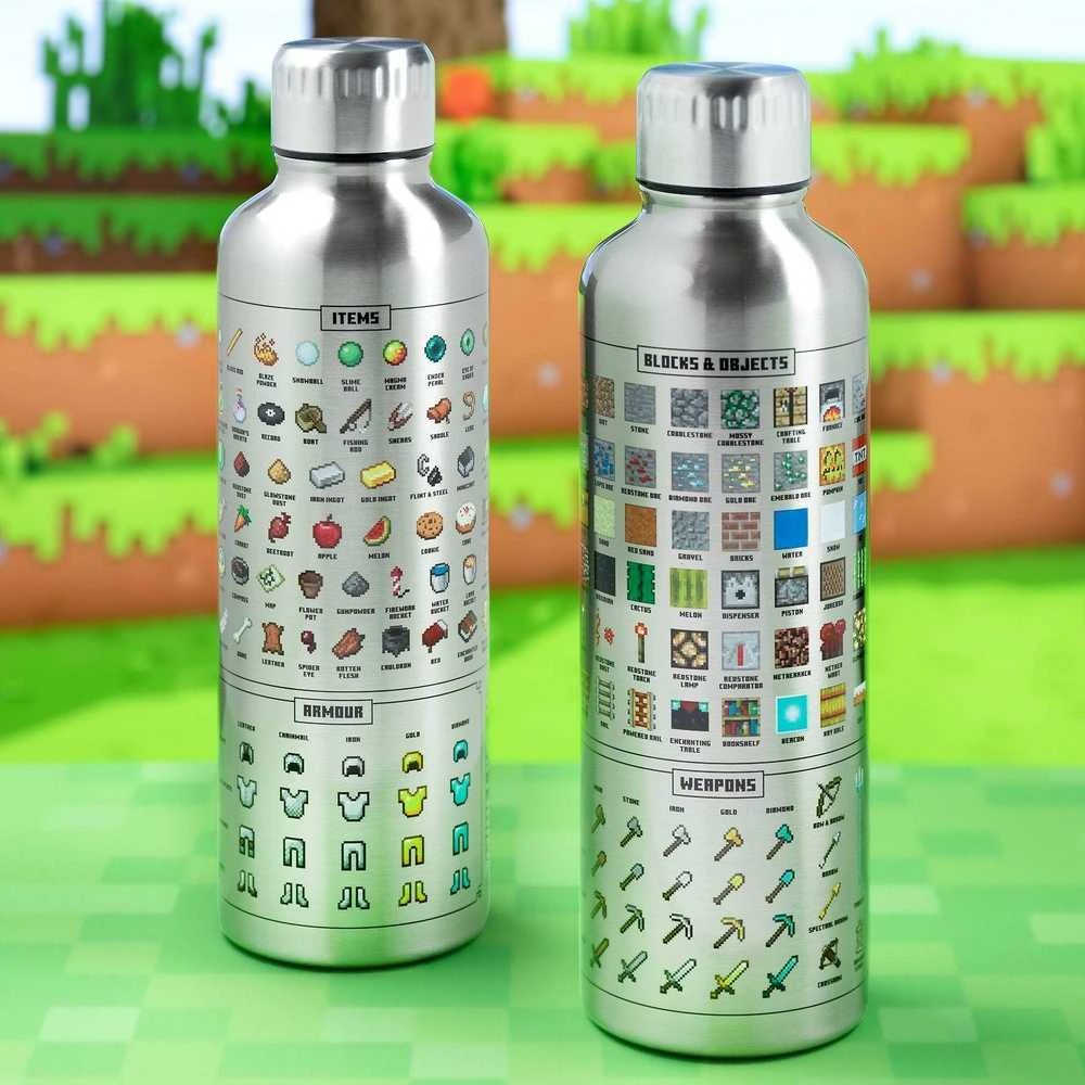 Paladone Minecraft Metalinis vandens buteliukas (500ml)