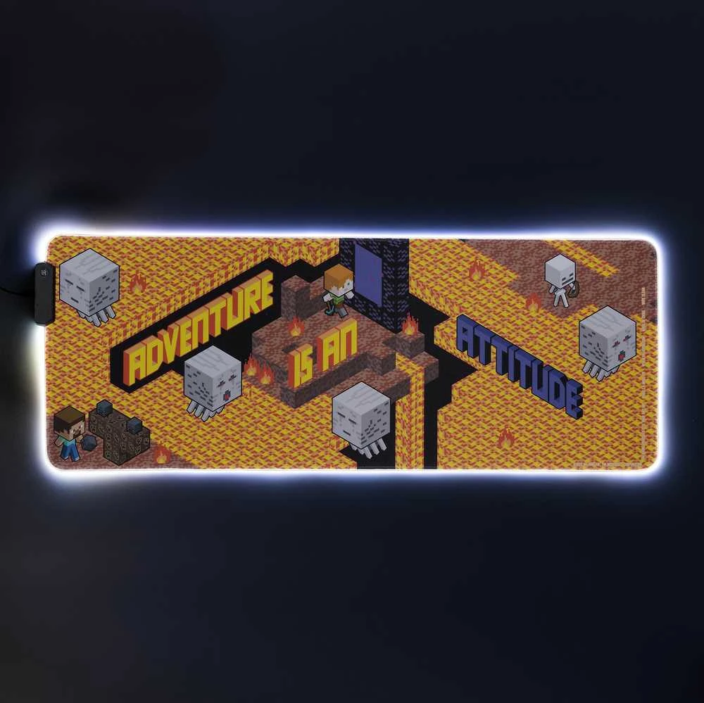 Paladone Minecraft XXL šviečiantis pėlės kilimėlis | 80 x 30 cm