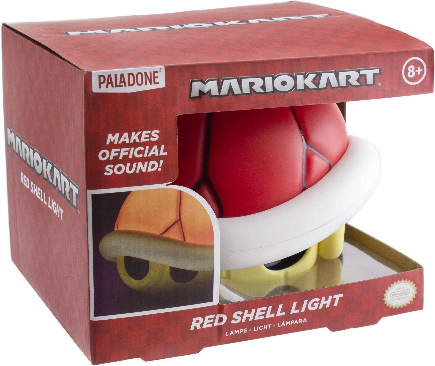 Paladone Nintendo Mario Kart Raudona Shell lempa su garsu