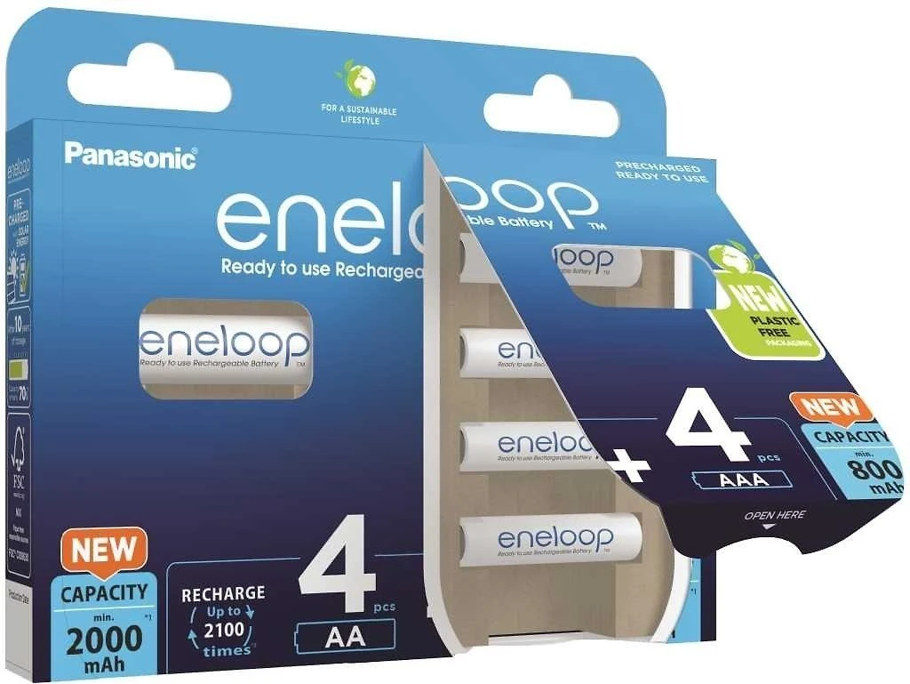 Panasonic Eneloop Combipack 1x4 Mignon AA + 1x4 Micro AAA