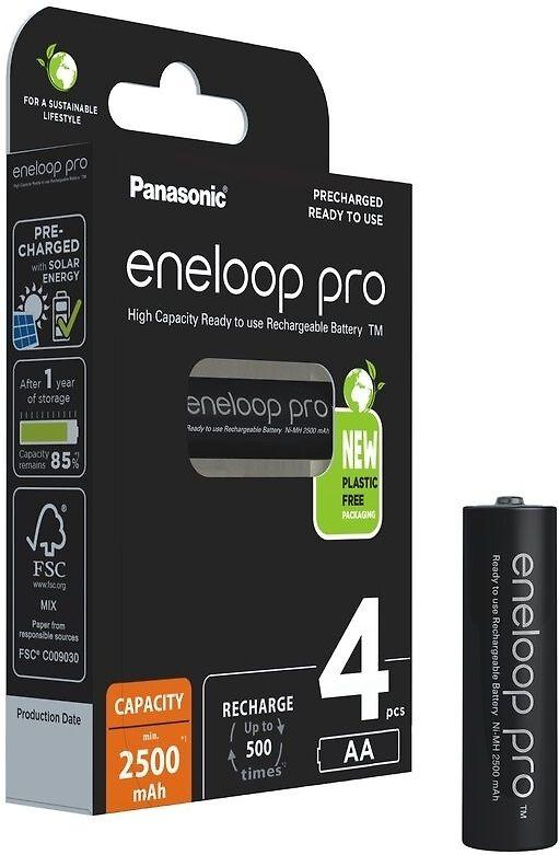 Panasonic Eneloop Pro AA 2500 mAh -akkuparisto, 4 kpl paketti