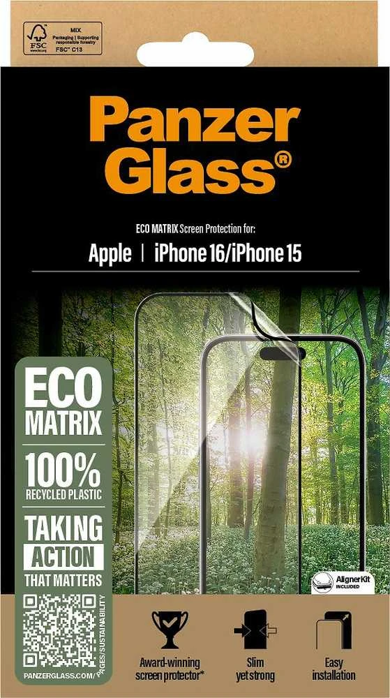 Panzer Glass PanzerGlass MATRIX ekrano apsauga Apple iPhone 16 6.1" Itin platus pritaikymas 2869