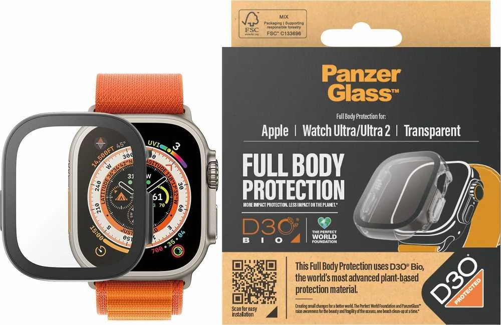Panzer Glass PanzerGlass Full Body dėklas Apple Watch Ultra 2 49mm - skaidrus