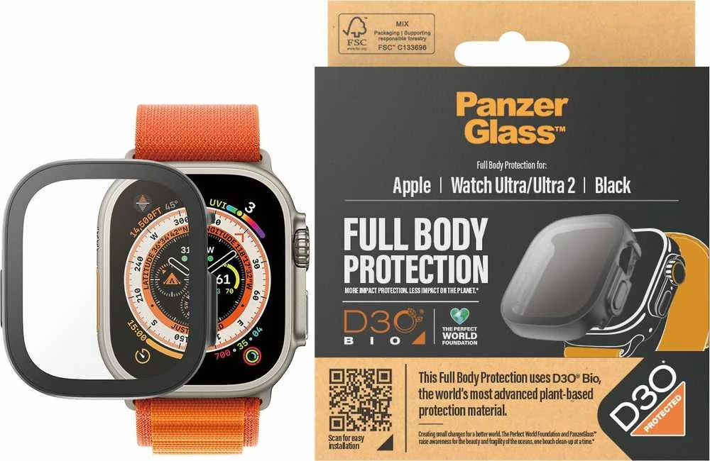 Panzer Glass PanzerGlass Full Body dėklas Apple Watch Ultra 2 49mm - juodos spalvos