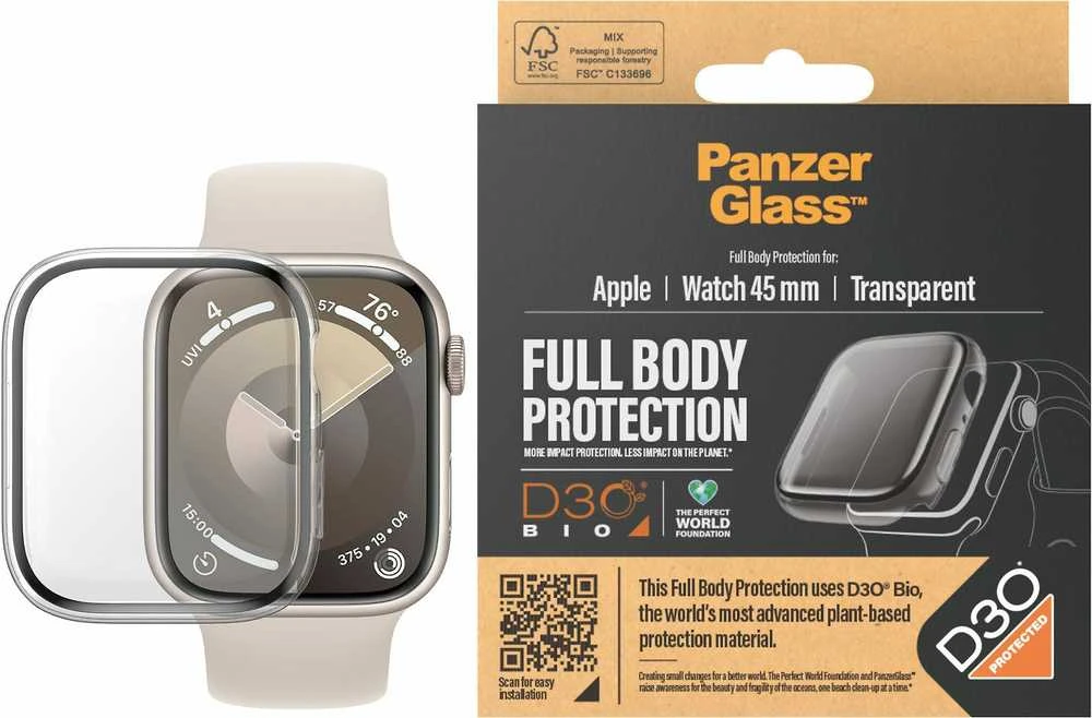Panzer Glass PanzerGlass Full Body dėklas Apple Watch 7 45mm - transparent