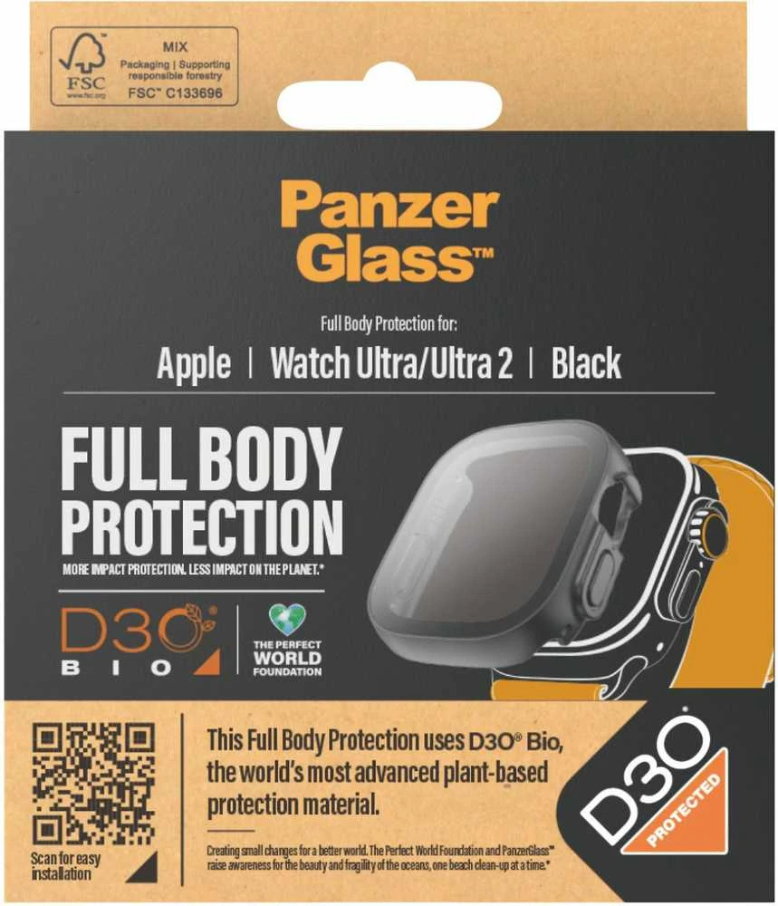 Panzer Glass PanzerGlass Full Body dėklas Apple Watch Ultra 2 49mm - juodos spalvos