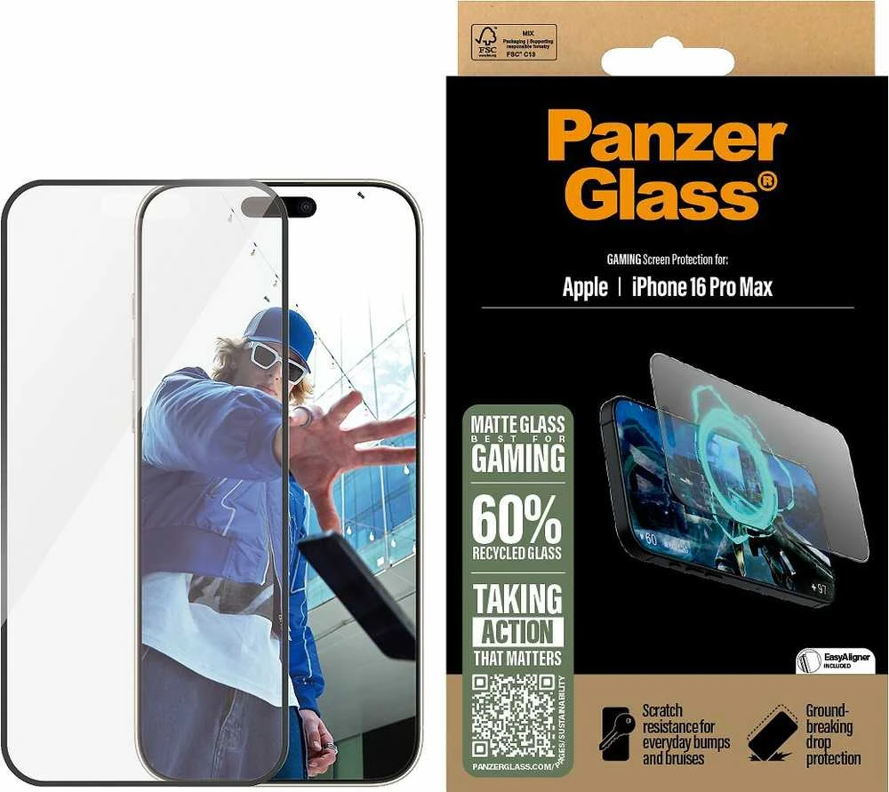 Panzer Glass PanzerGlass žaidimų ekrano apsauga Apple iPhone 16 Pro Max 6.9" Itin platus pritaikymas 2860