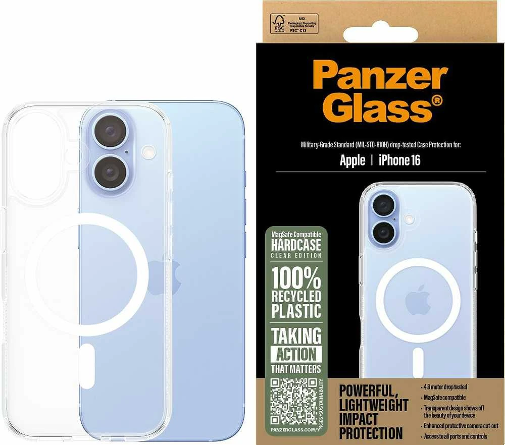 Panzer Glass PanzerGlass HardCase Apple iPhone 16 6.1" dėklas telefonui baltos spalvos MagSafe 1291
