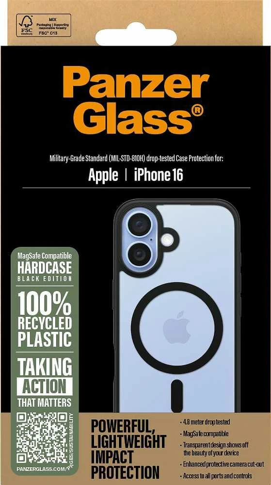 Panzer Glass PanzerGlass HardApple iPhone 16 6.1" dėklas telefonui juodos spalvos/dėklas telefonui juodos spalvos MagSafe 1301