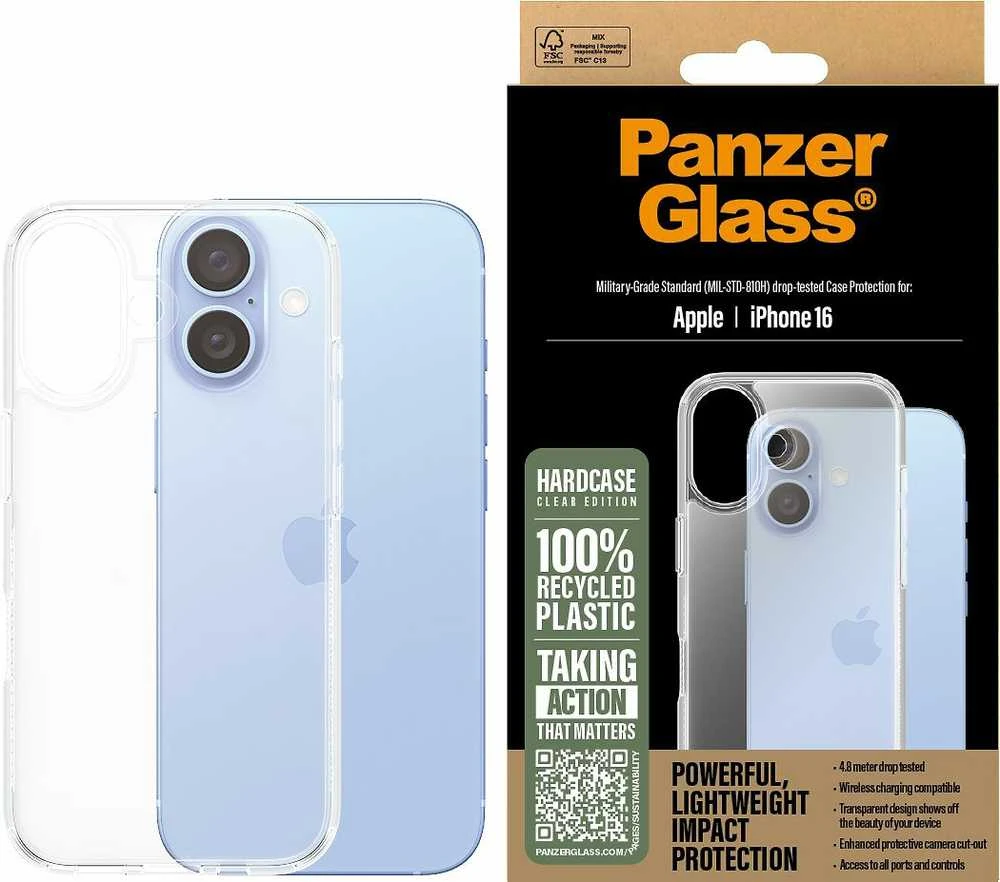 Panzer Glass PanzerGlass HardApple iPhone 16 6.1" dėklas telefonui skaidrus/dėklas telefonui skaidrus 1287