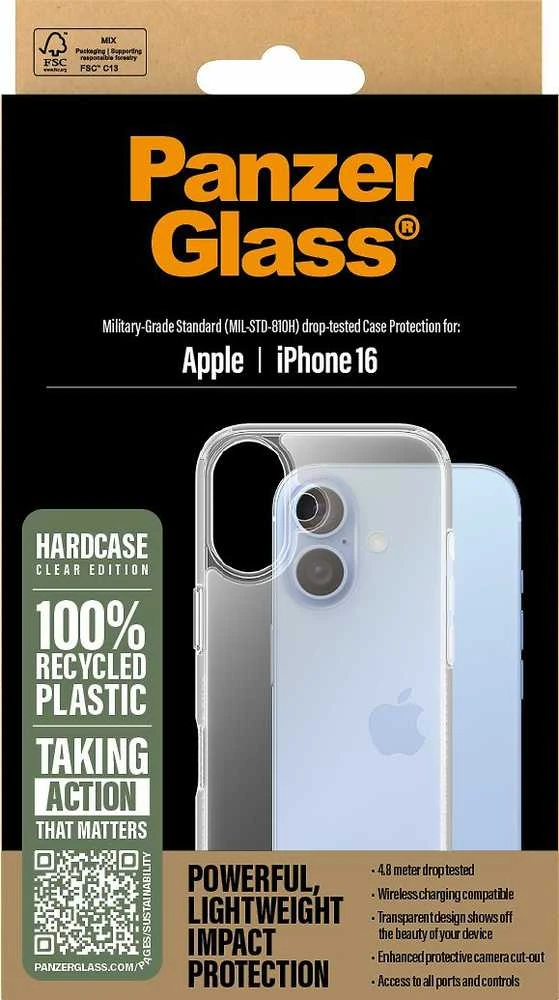 Panzer Glass PanzerGlass HardApple iPhone 16 6.1" dėklas telefonui skaidrus/dėklas telefonui skaidrus 1287