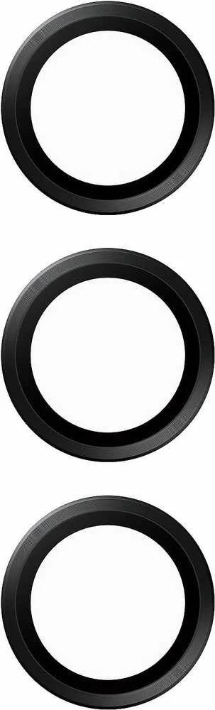Panzer Glass Apsauginis stiklas 5D Samsung Galaxy S24 Plus PanzerGlass Hoops kameros apsauga Hoop Optic Rings (1208) juodos saplvos