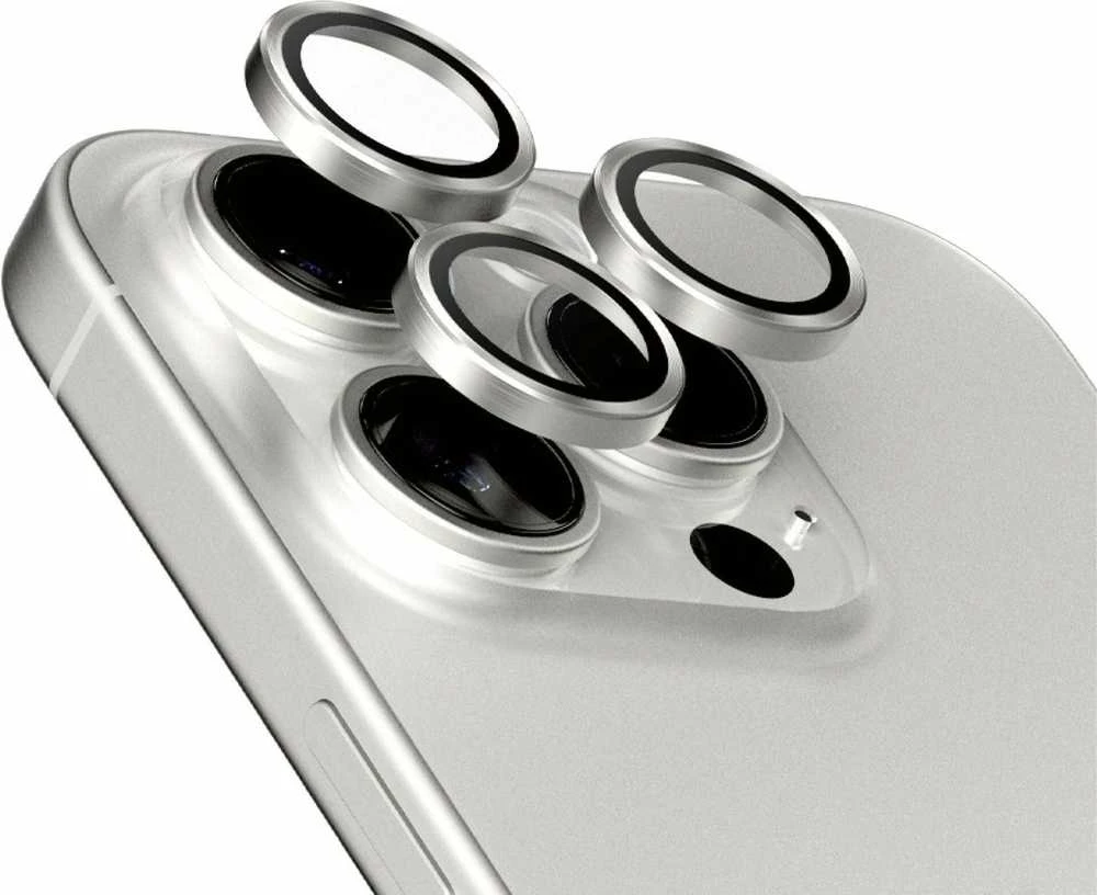 Panzer Glass PanzerGlass Hoops iPhone 15 Pro, Pro Max Baltas Titanium