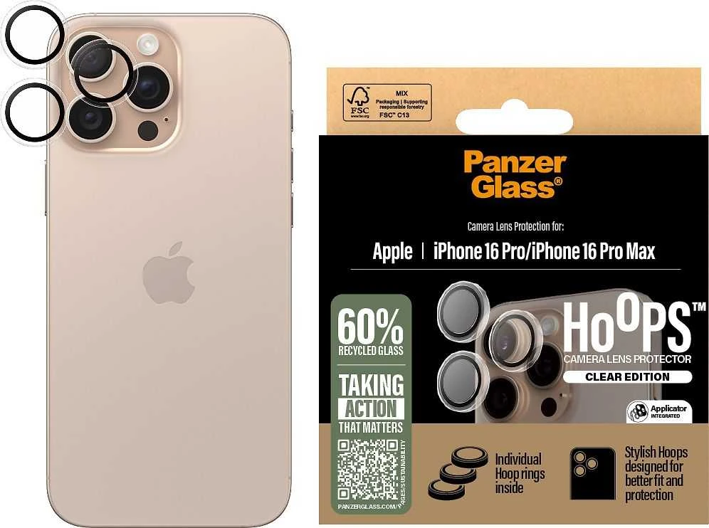 Panzer Glass PanzerGlass Hoops Permatomas objektyvo apsauga Apple iPhone 16 Pro 6.3" / 16 Pro Max 6,9" 1286 m