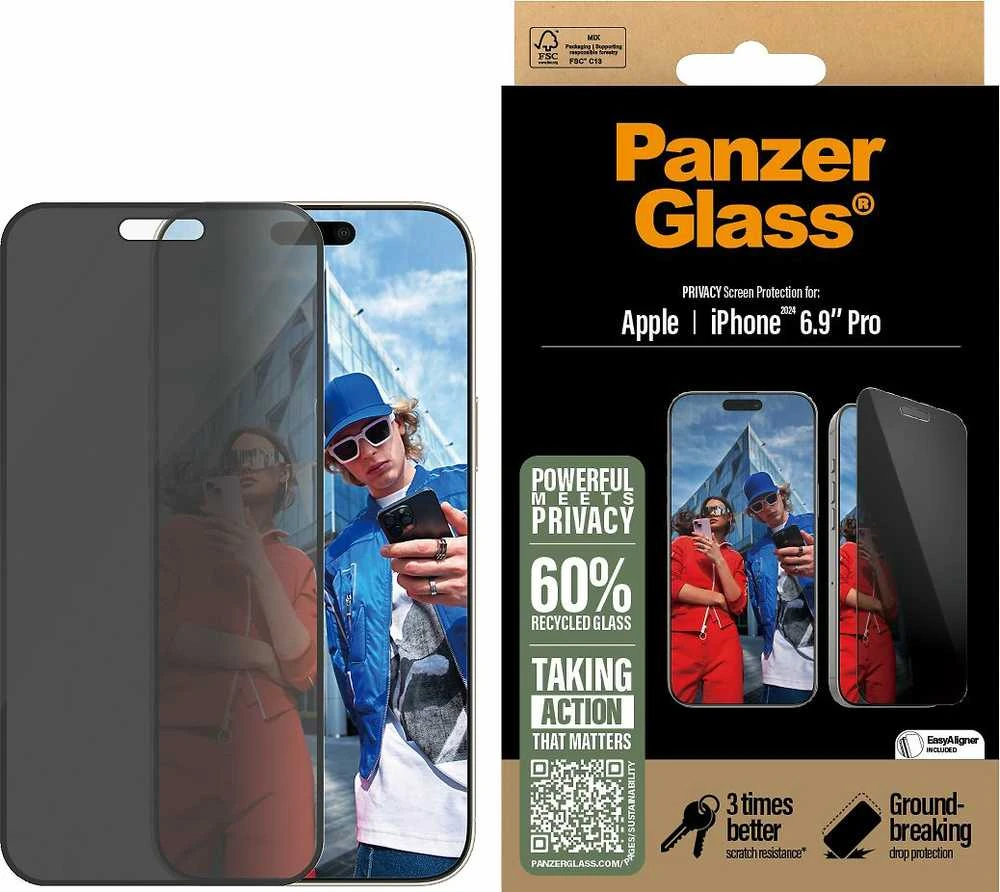 Panzer Glass PanzerGlass Ekrano apsauga | Apple | iPhone 16 Pro Max | Stiklas | Juodas | Itin platus pritaikymas