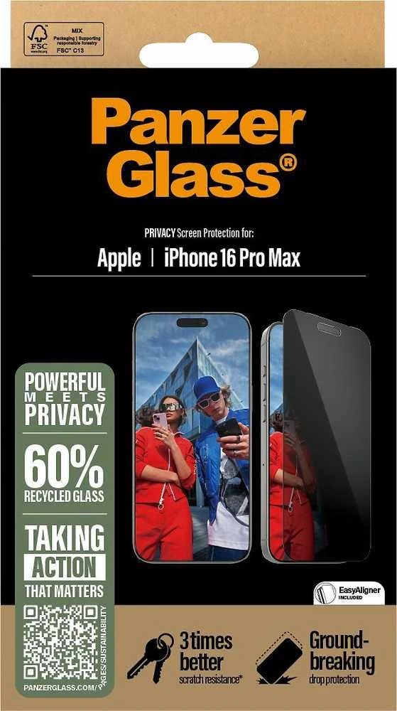 Panzer Glass PanzerGlass Ekrano apsauga | Apple | iPhone 16 Pro Max | Stiklas | Juodas | Itin platus pritaikymas